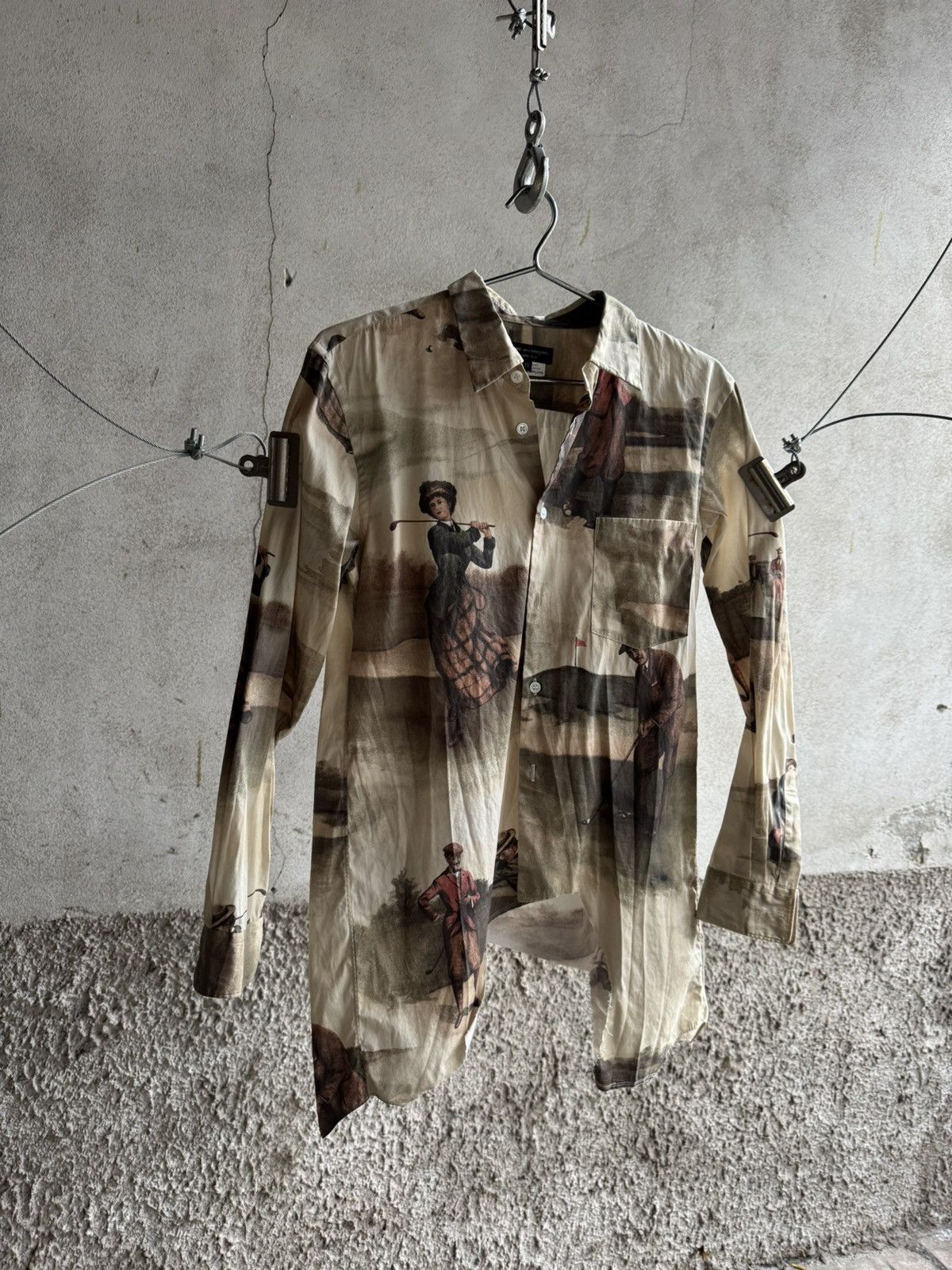 Comme des Garcons Homme Plus Comme Des Garcons Homme Plus asymmetric Cut Print shirt Size US XS / EU 42 / 0 - 4 Thumbnail