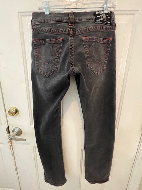 True Religion True Religion Men's Ricky Straight Leg Ripped Jeans Size US 30 / EU 46 - 3 Thumbnail
