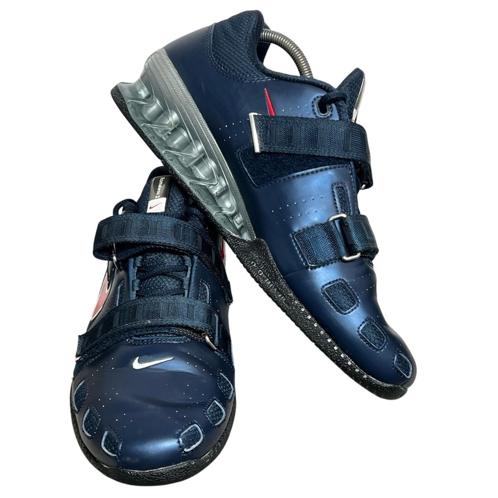 Nike Romaleos 2 Obsidian Blue Red Weightlifting Shoes SAMPLE