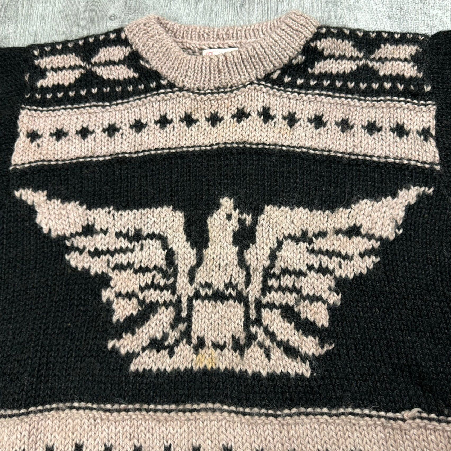 Vintage VINTAGE 80s US Military Eagle Crest Chunky Knit Crew Neck Sweater Men L Wool Fall Winter Casual Size US L / EU 52-54 / 3 - 2 Thumbnail