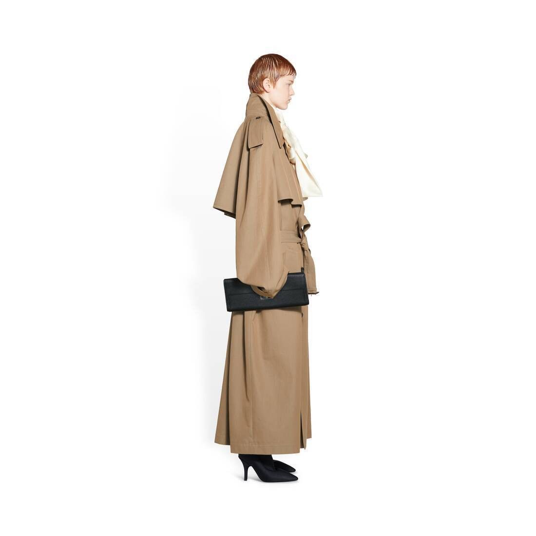 Balenciaga oc11z0825 Oversized Trench Coat in Beige Size XL / US 12-14 / IT 48-50 - 4 Thumbnail