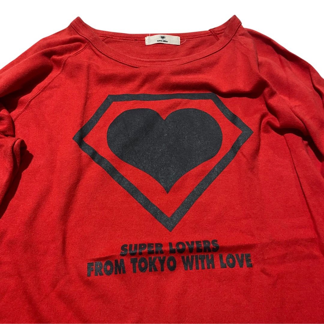 Super Lovers Superlovers japan spellout red LS tee Size M / US 6-8 / IT 42-44 - 2 Thumbnail