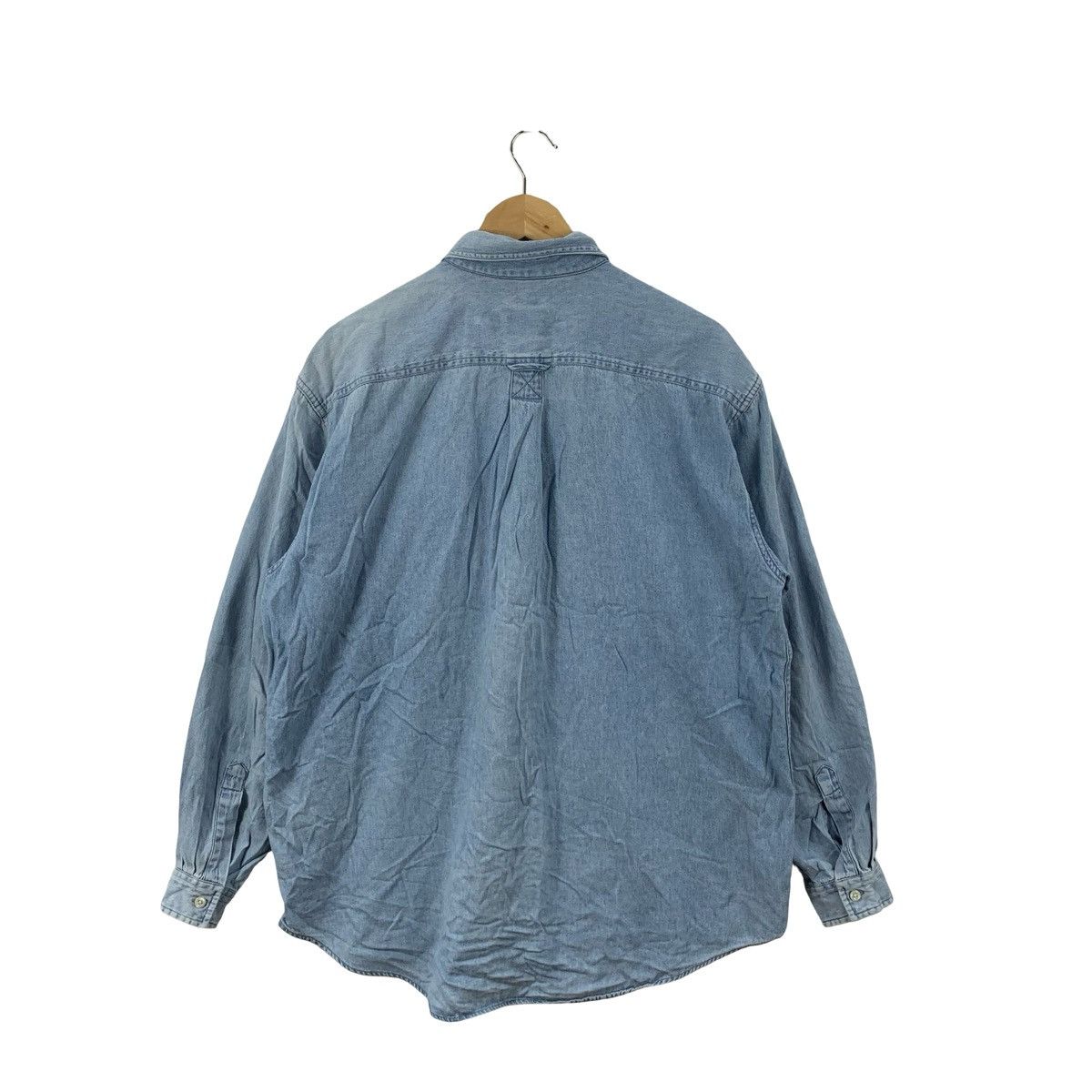 Mr. Junko Vintage Mr.JUNKO Light Wash Denim Work Shirt Button Up Size US L / EU 52-54 / 3 - 7 Thumbnail