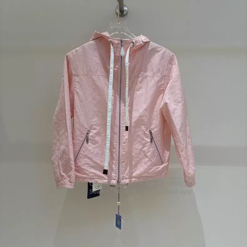 Louis Vuitton Louis Vuitton Pink logo full-print hooded drawstring long- Size XXS / US 00 / IT 34 - 1 Thumbnail