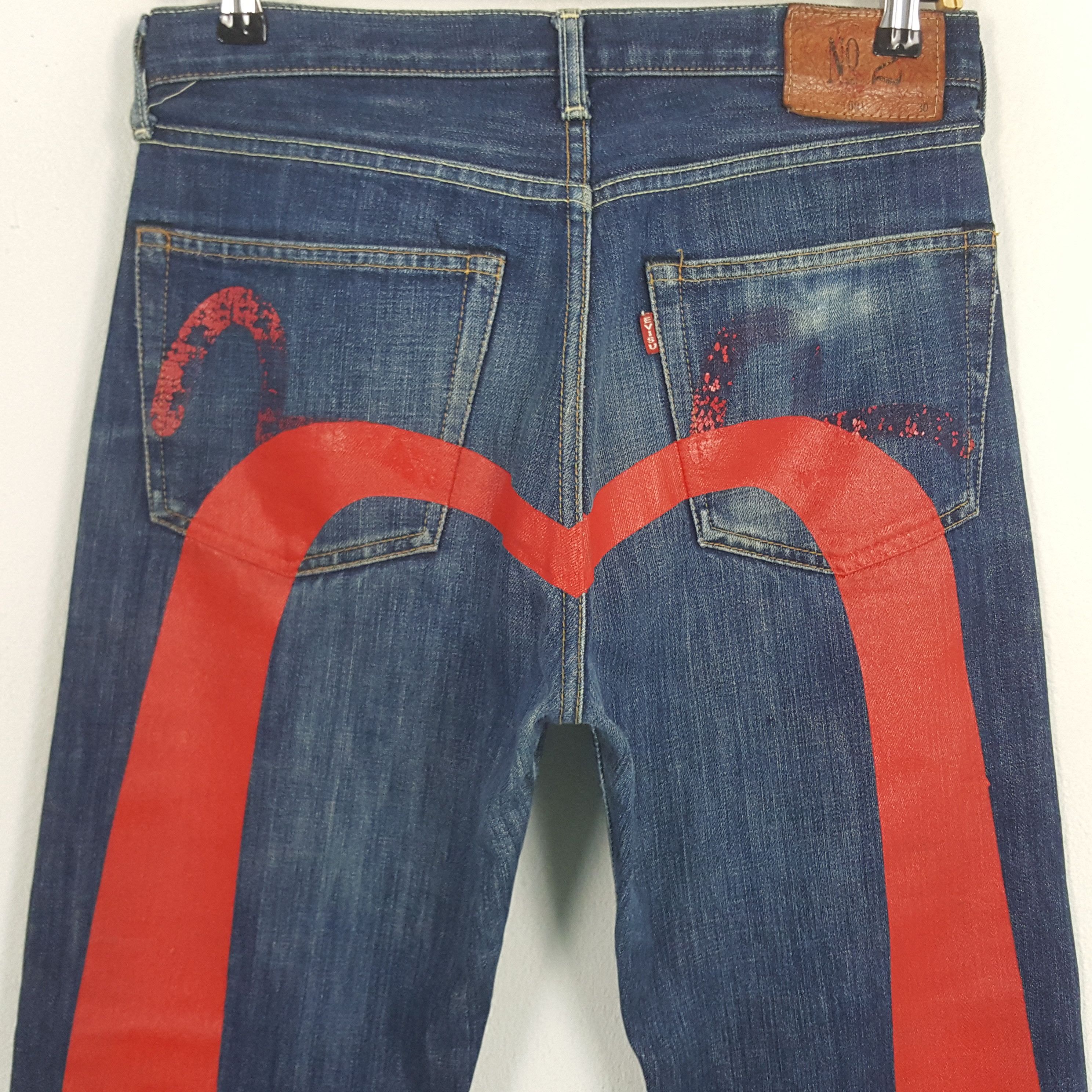 Japanese Brand × Vintage Vintage Evisu Japan Custom Daicock Denim Jeans Size US 31 - 2 Thumbnail