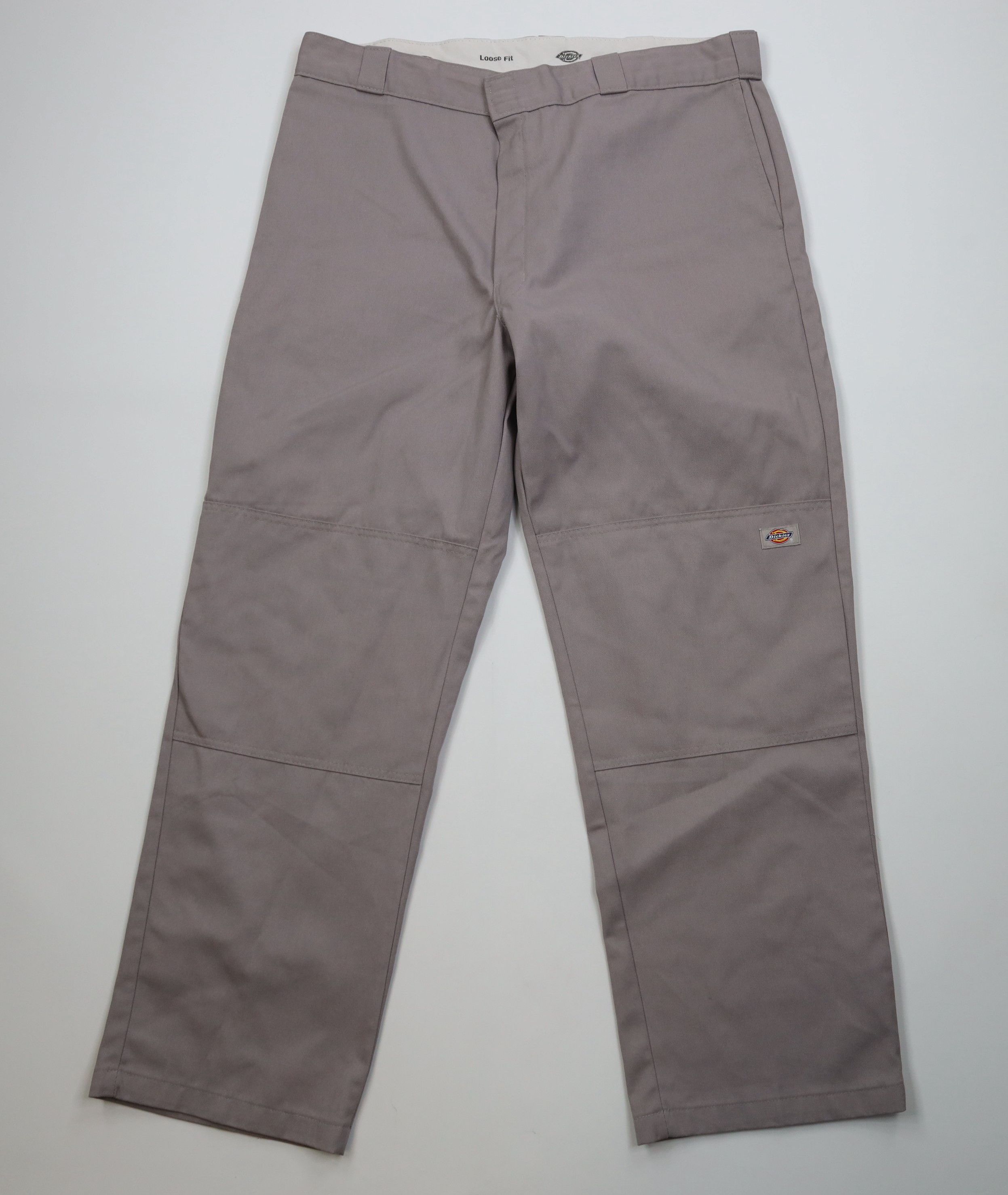 Vintage Y2K Dickies Double Knee Wide Leg Pants Gray Workwear