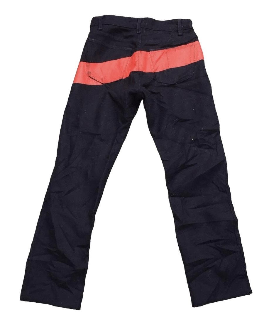 Helmut Lang Archieve 1997 Red Rubber Stripe Wool Jeans