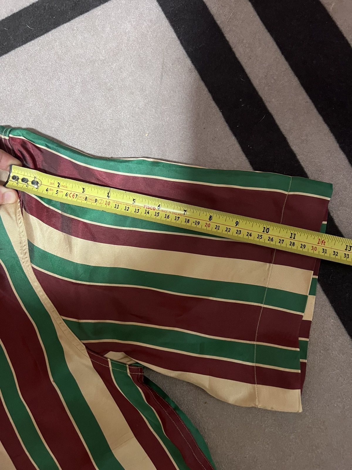 Dries Van Noten DRIES VAN NOTEN Mens Bordeaux Cassi Stripe-patterned Satin Size US L / EU 52-54 / 3 - 10 Thumbnail