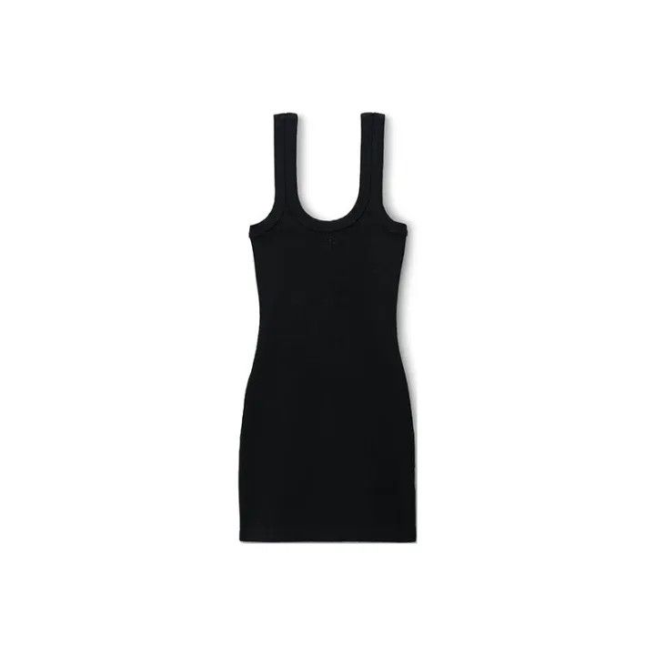 Alexander Wang Alexander Wang Minimalist Black U-Neck Dress 0079 Size S / US 4 / IT 40 - 1 Thumbnail