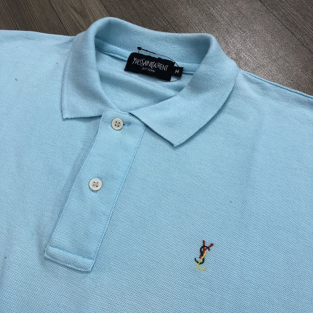 Vintage × Yves Saint Laurent 1990s Yves Saint Laurent Pure Homme YSL Iconic Polo Shirt Size US M / EU 48-50 / 2 - 4 Thumbnail