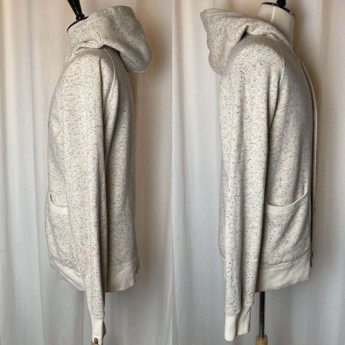 Bape A Bathing Ape Bape Knitted Jacket Hoodie XL Beige Rainbow Size US XL / EU 56 / 4 - 3 Thumbnail