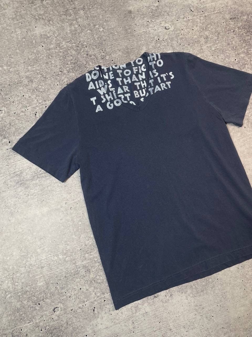 Maison Margiela New Maison Margiela V Neck Washed Tee T-Shirt Y2K Size US M / EU 48-50 / 2 - 2 Thumbnail