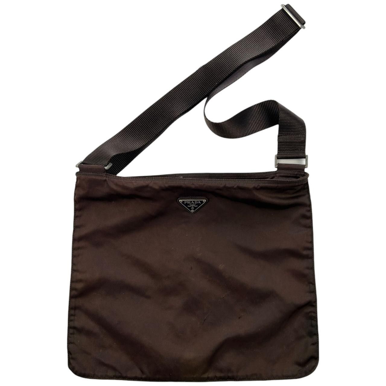image of Vintage Prada Nylon Cross Body Bag in Brown, Men's