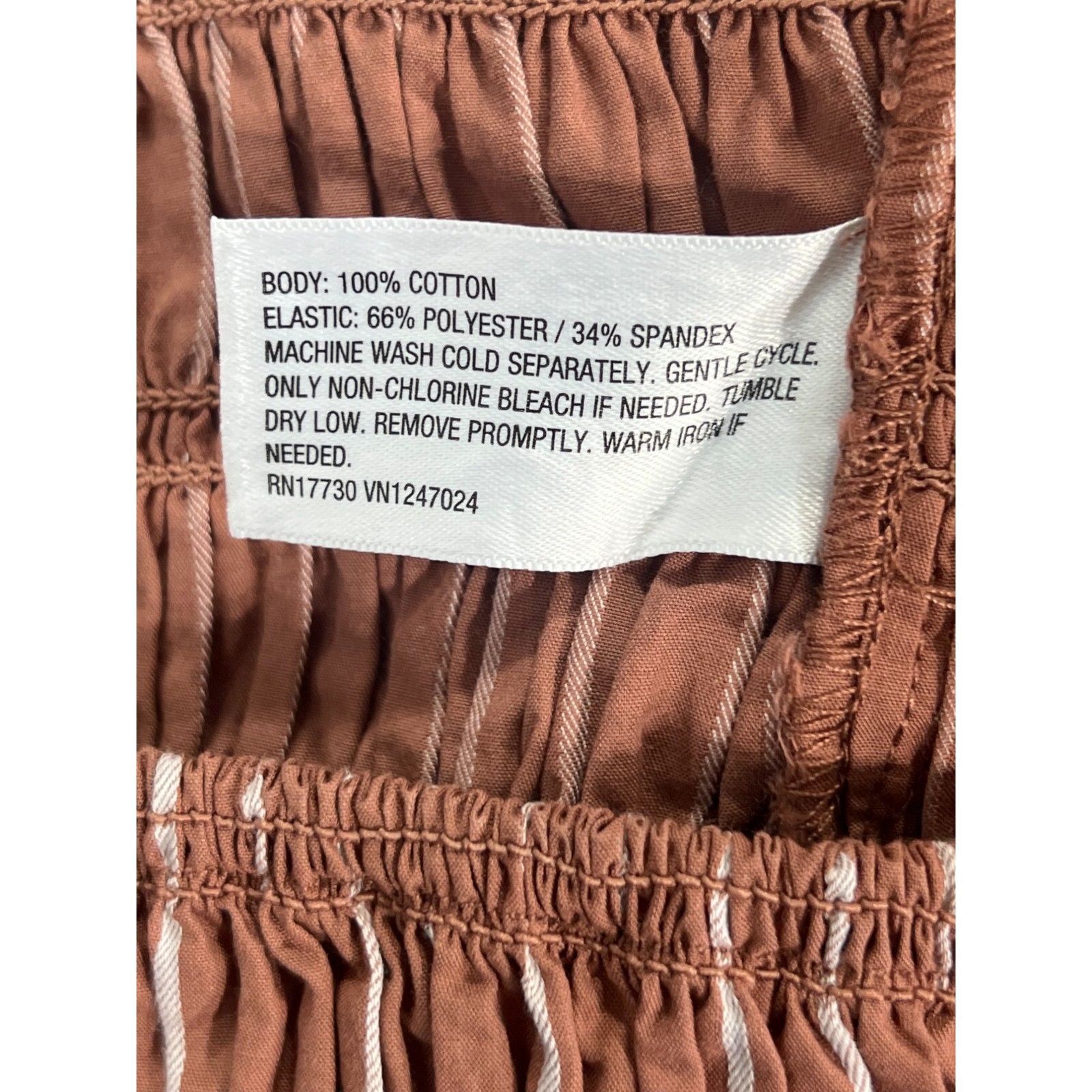 Other A New Day - Women's Top Slim Fit Smocked Tiny Cropped Smocke Size XL / US 12-14 / IT 48-50 - 9 Thumbnail