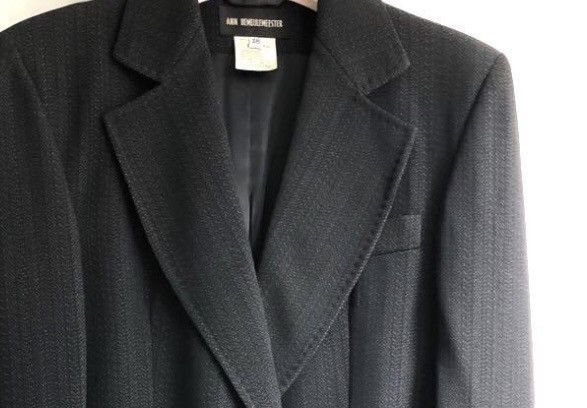 Ann Demeulemeester Ann Demeulemeester Unisex Dark Stripe Belt Blazer Size XS / US 0-2 / IT 36-38 - 3 Thumbnail