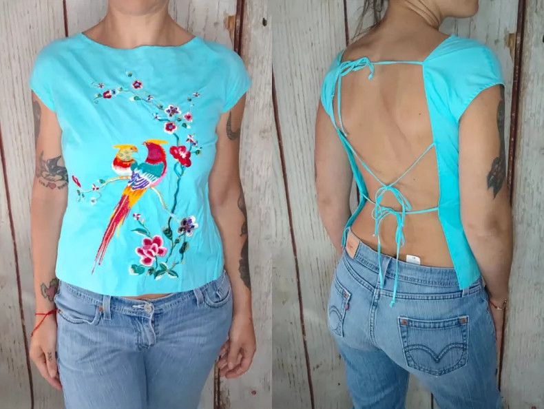 Kenzo KENZO Embroidered bird and flower jacket in 1990s Size XS / US 0-2 / IT 36-38 - 1 Thumbnail