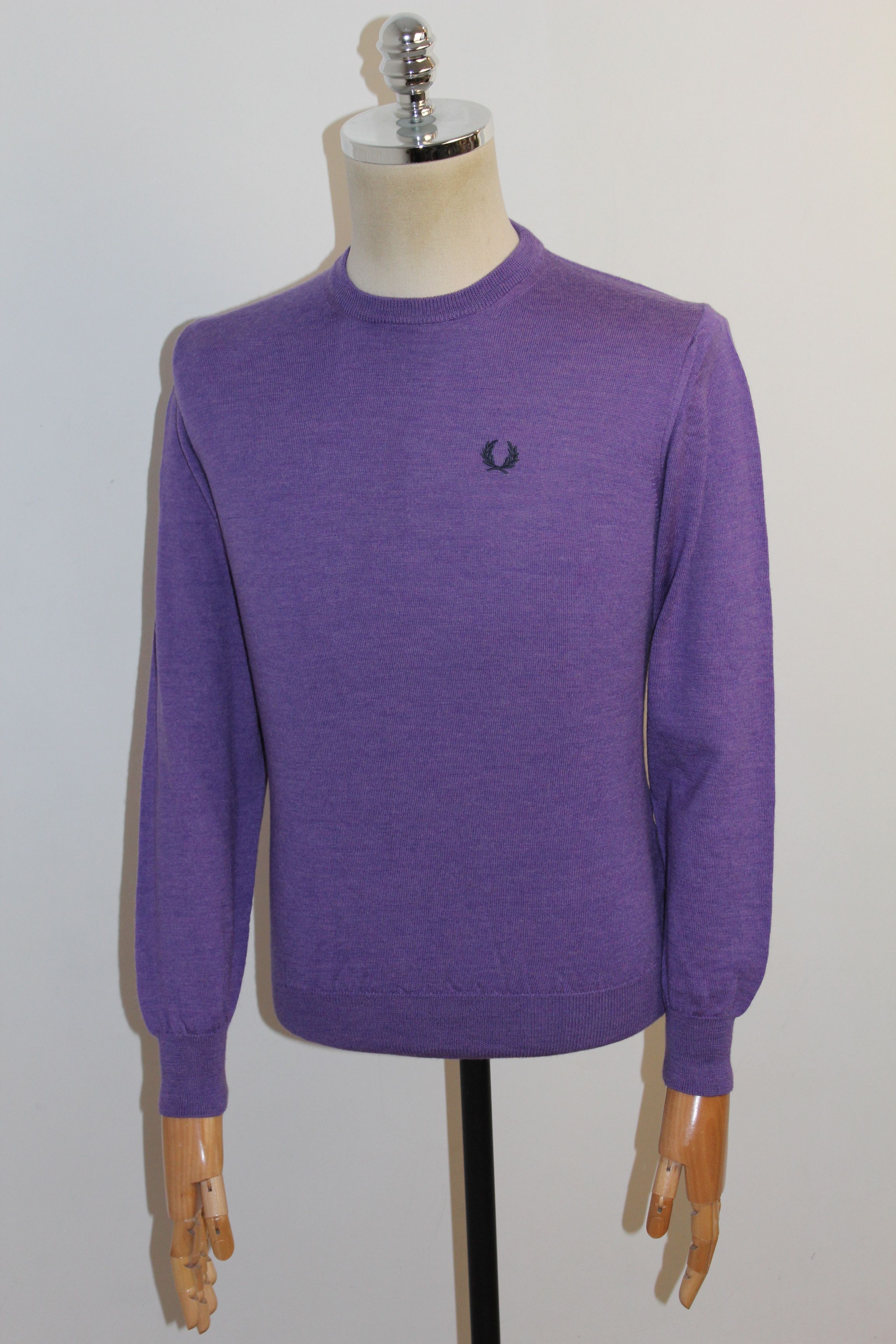 Fred Perry Men's FRED PERRY Crew Neck Wool Jumper Size US S / EU 44-46 / 1 - 3 Thumbnail