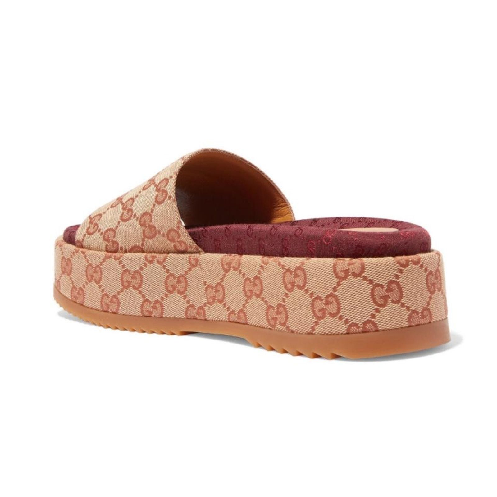 Gucci Angelina original Gg logo platform slides 38 Size US 8 / IT 38 - 4 Thumbnail