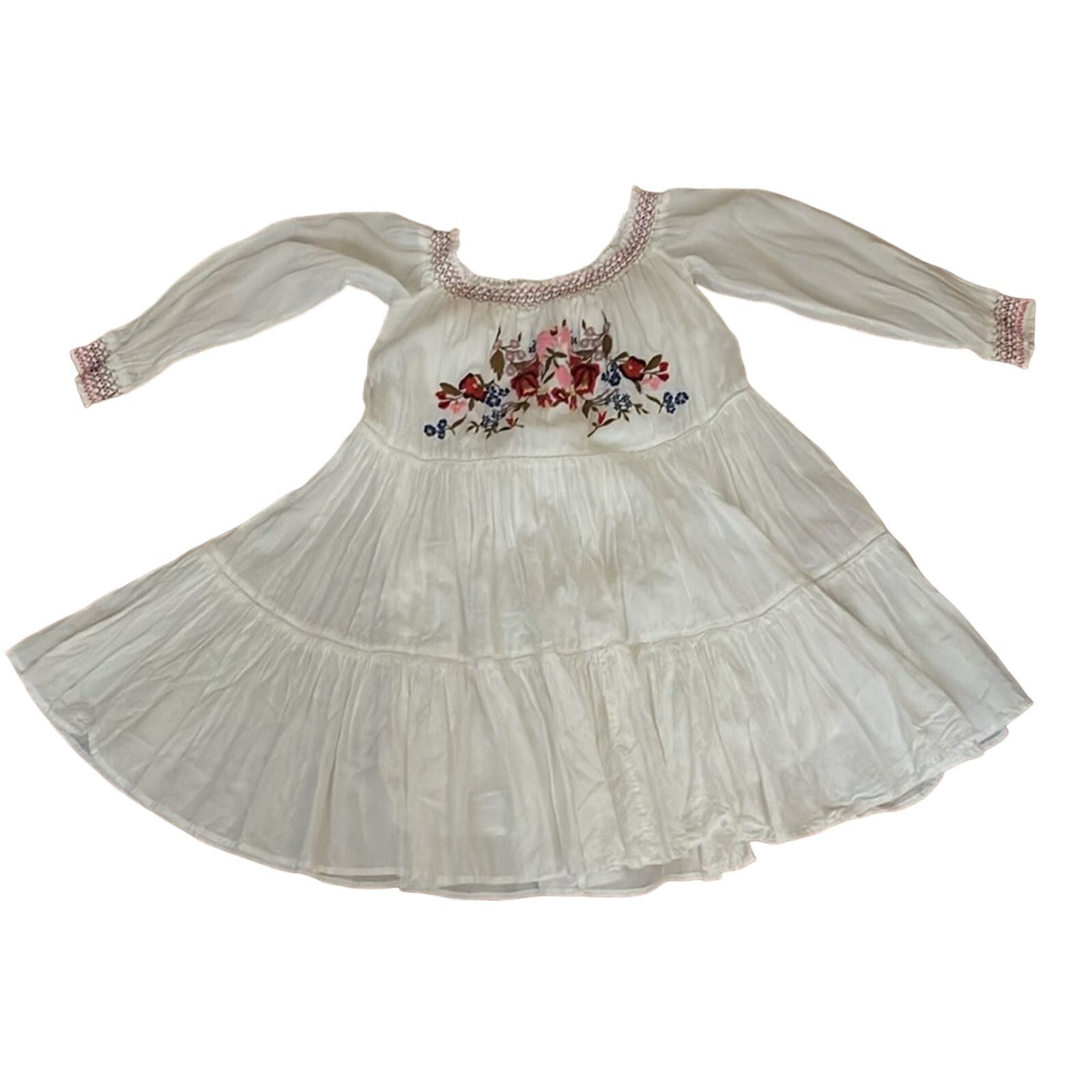 Free People Free People Sun Beams Embroidered Off-The-Shoulder Dress Size XS / US 0-2 / IT 36-38 - 8 Thumbnail