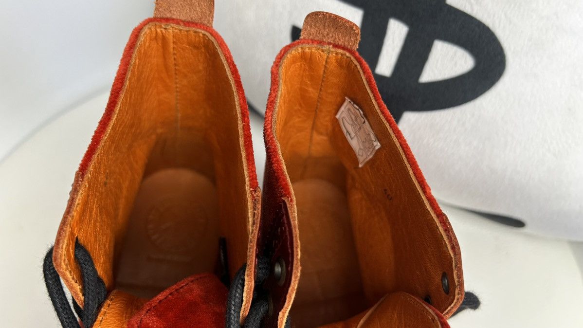 Other PENELOPE CHILVERS Burnt Orange Velvet Laced Anckle Boots Size US 10 / IT 40 - 11 Thumbnail