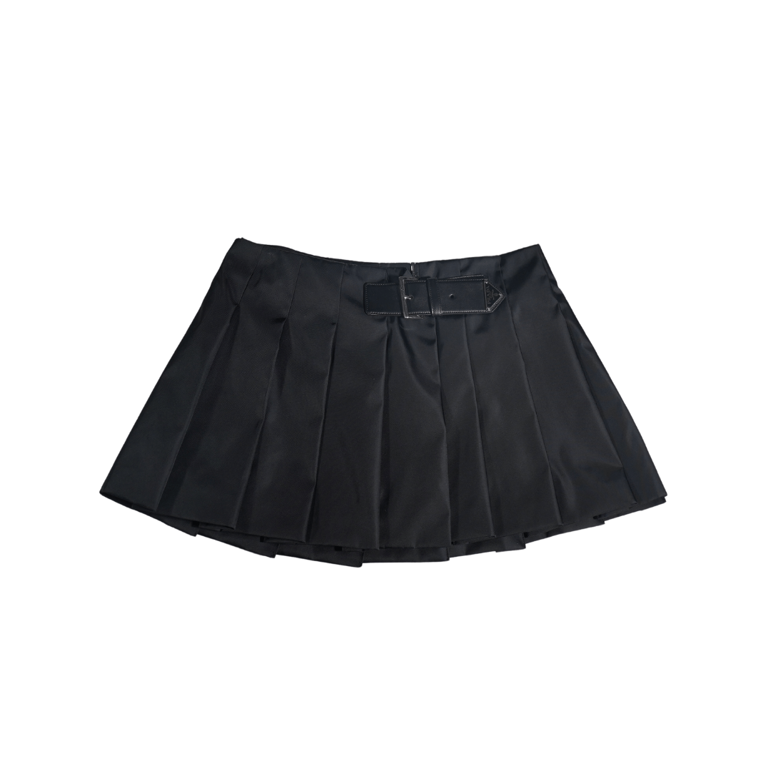 Prada Prada Pleated Nylon Mini Skirt Size 28" / US 6 / IT 42 - 1 Thumbnail
