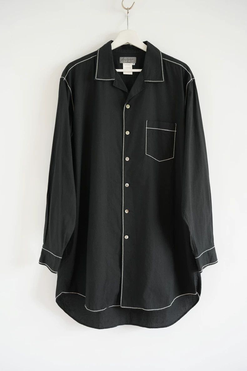 Yohji Yamamoto 92ss Cuban Collar Open Line Shirt 2506-Nexta