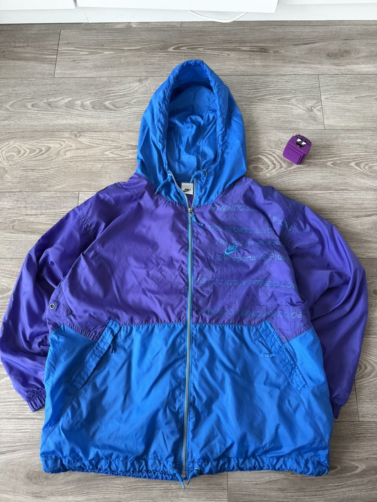 Nike ❗️VINTAGE NIKE 80s BIG LOGO ARCHIVAL WINDBREAKER JACKET Size US XL / EU 56 / 4 - 9 Thumbnail