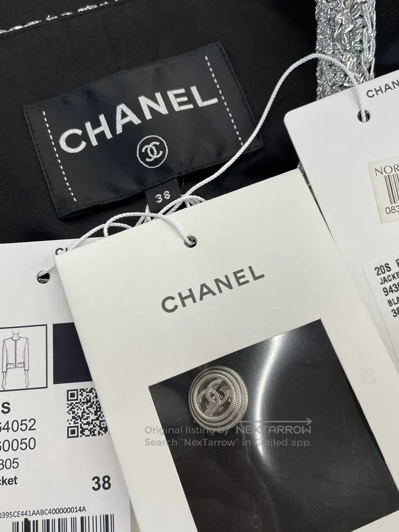 Chanel Chanel Roof series black silk silver rolled coat Size XS / US 0-2 / IT 36-38 - 4 Thumbnail
