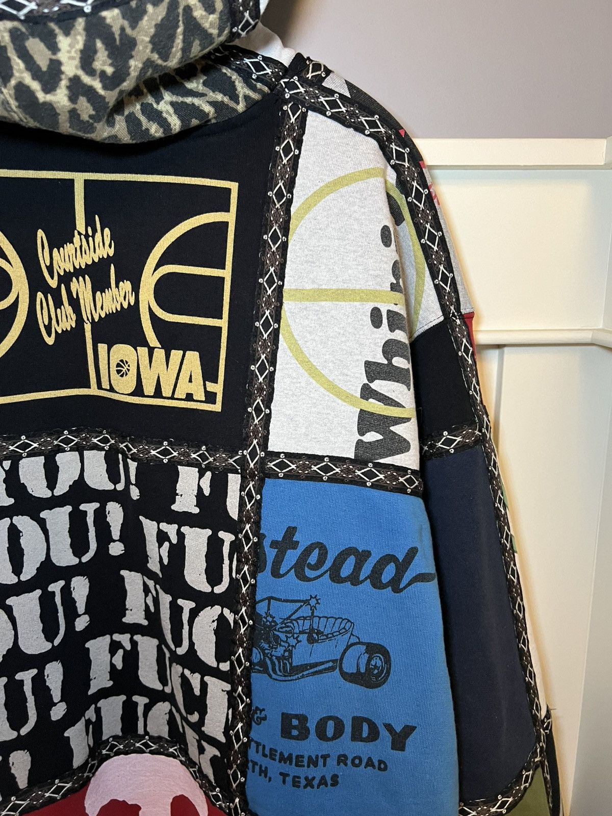 Number (N)ine × Supreme Supreme X Number (N)ine patchwork zip-up hoodie Size US XL / EU 56 / 4 - 14 Thumbnail