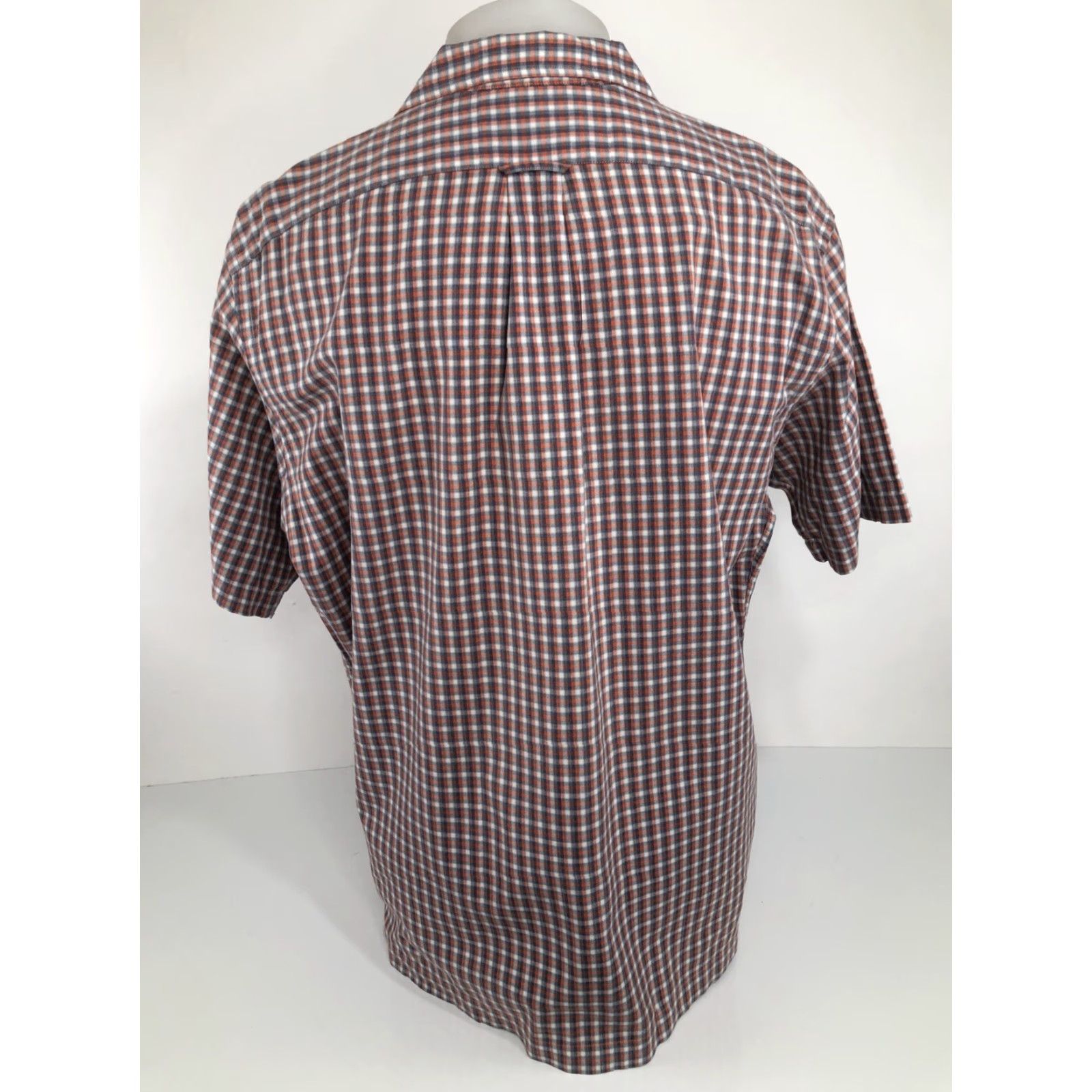 Polo Ralph Lauren Polo / Ralph Lauren Shirt Mens L plaid collar button-up short sleeve Gray / Orangish Red / White Caldwell Size US L / EU 52-54 / 3 - 4 Thumbnail