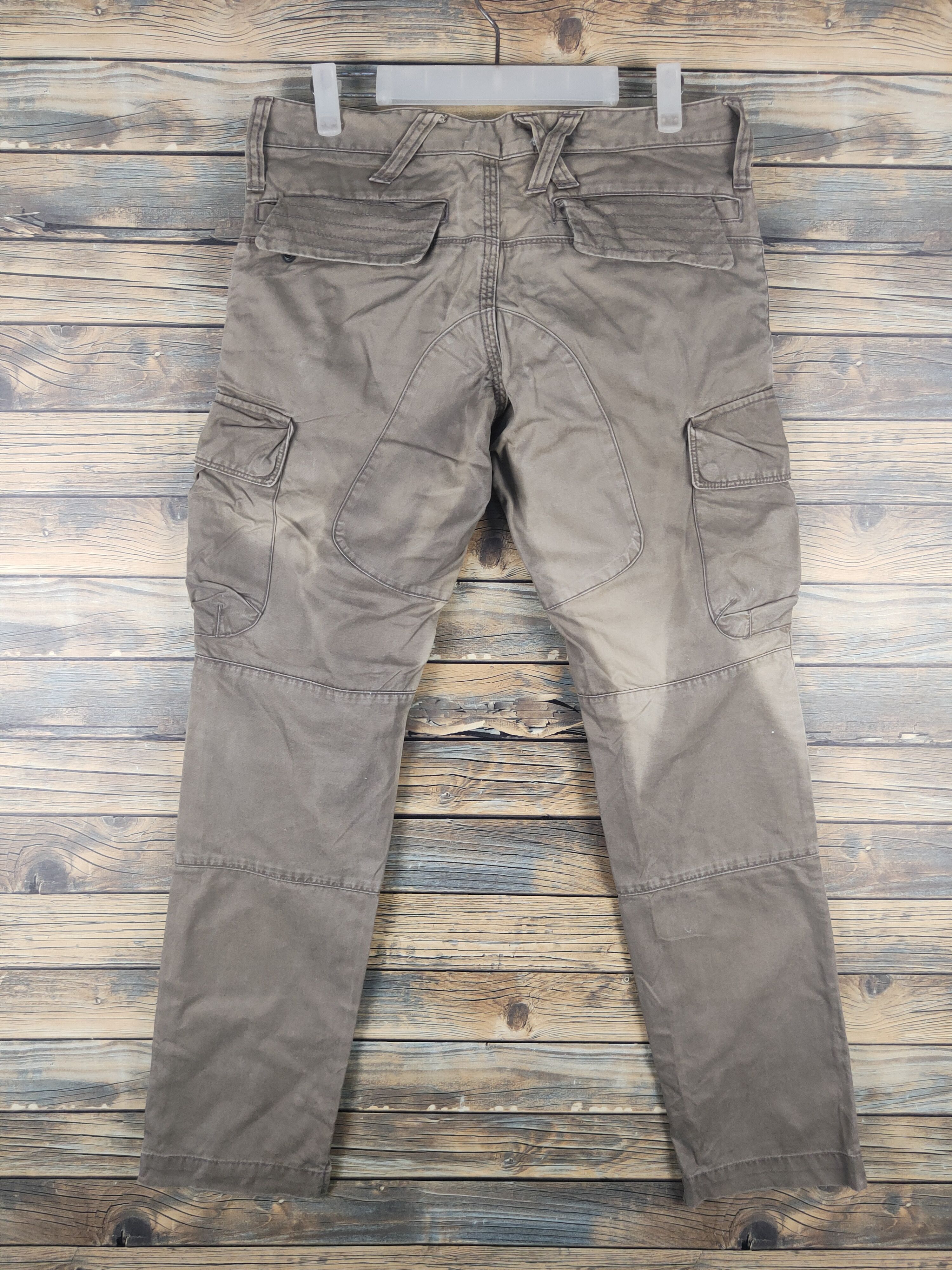 Japanese Brand DL BG Olive Faded Multipocket Cargo Pants #46-021 Size US 32 / EU 48 - 7 Thumbnail