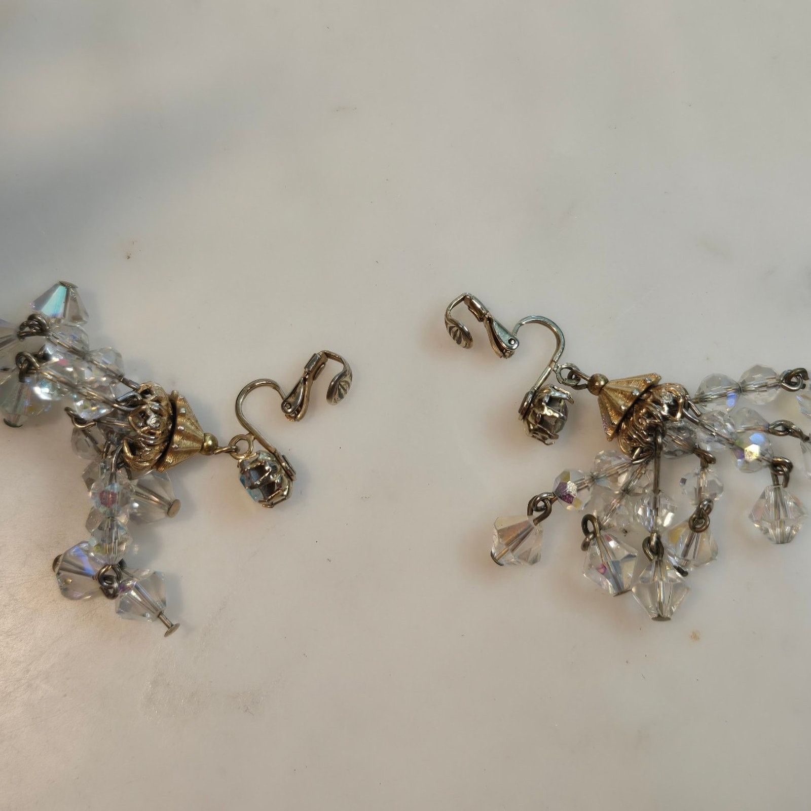 Vintage Vintage Crystal Beaded Chandelier Earrings Size ONE SIZE - 9 Thumbnail