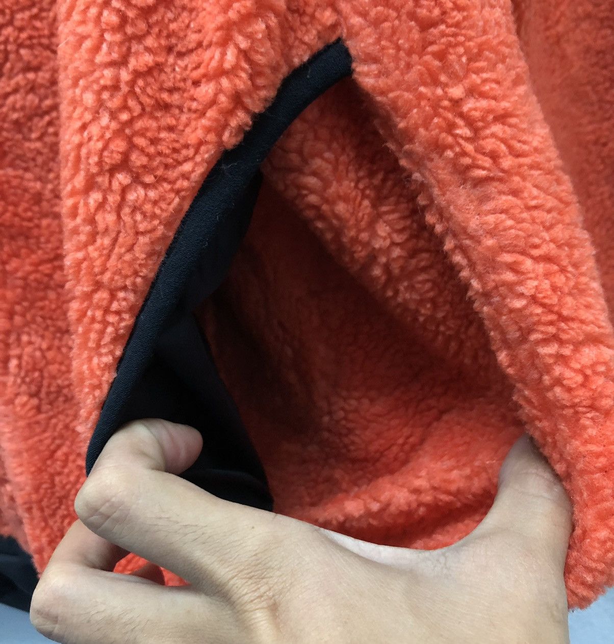 Nike Nike Track & Field Orange Sherpa Fleece Jacket Size US M / EU 48-50 / 2 - 9 Thumbnail