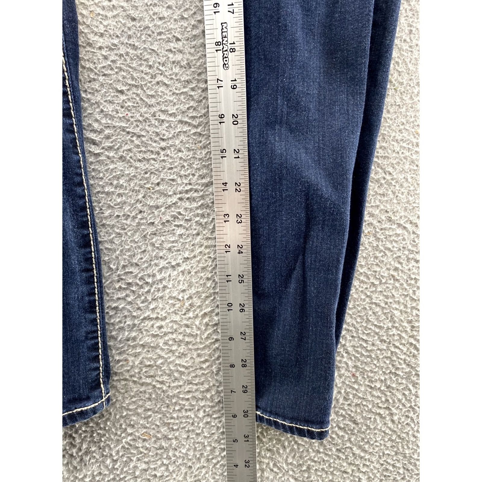 Vintage BIG STAR Dana Curvy Skinny Jeans Womens SZ 27 Denim Blue Straight Leg Mid Rise 5-Pocket Modern Boyfriends? Size 27" / US 4 / IT 40 - 7 Thumbnail