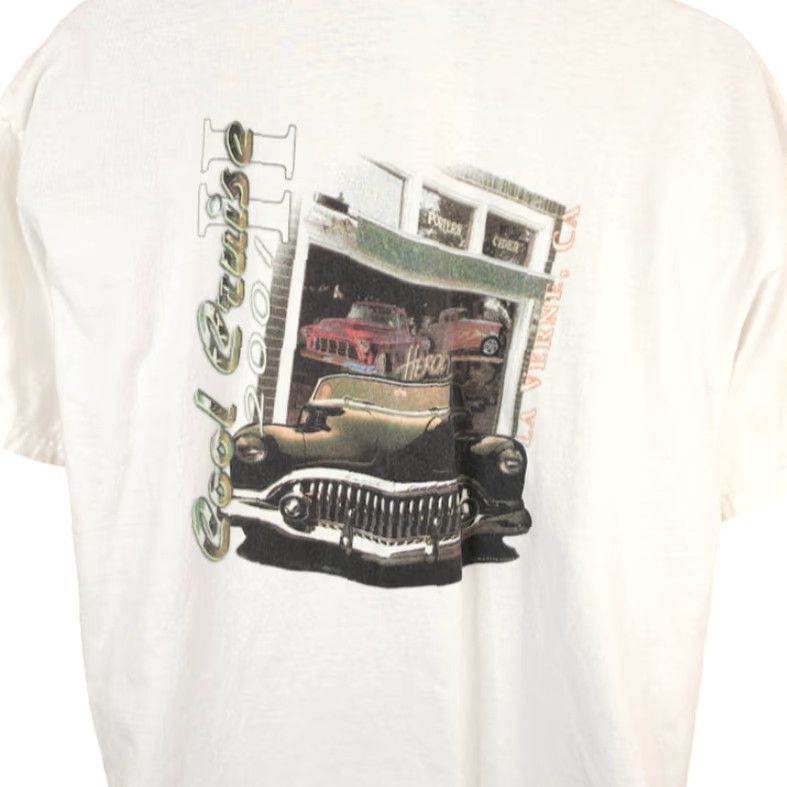 Hanes VINTAGE Car Show T Shirt Mens XL White Hanes Y2K 2001 Cool Cruise II La Verne Buildings Size US XL / EU 56 / 4 - 4 Thumbnail
