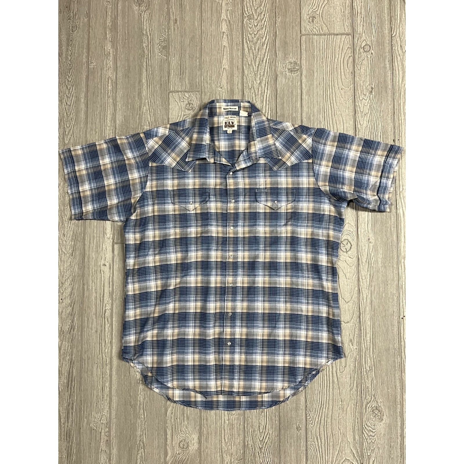 Vintage Ely Cattleman Shirt Men’s Tall 18.5 Plaid Western Rodeo Snap Button-Up Collared Size US XXL / EU 58 / 5 - 2 Thumbnail