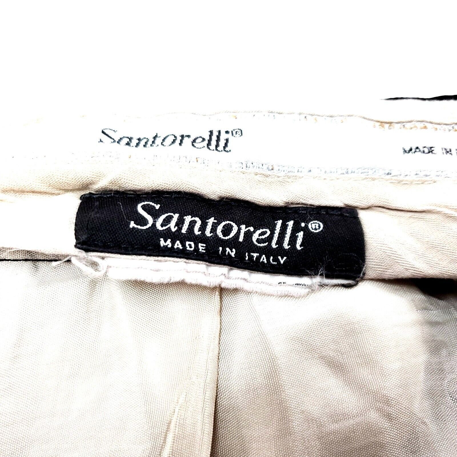 Santorelli Santorelli Luxury Serge Wool Dress Pants 43/28 Black Pleated Size 42R - 6 Thumbnail