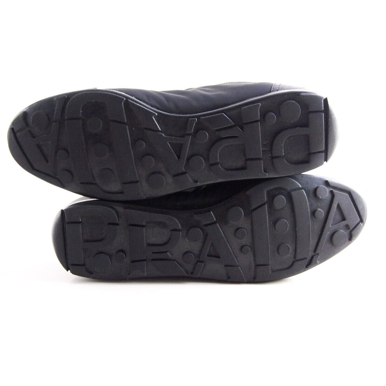 Prada Prada Sneakers Black Saffiano Leather Nylon EU 37 US 7 Size US 7 / IT 37 - 7 Thumbnail