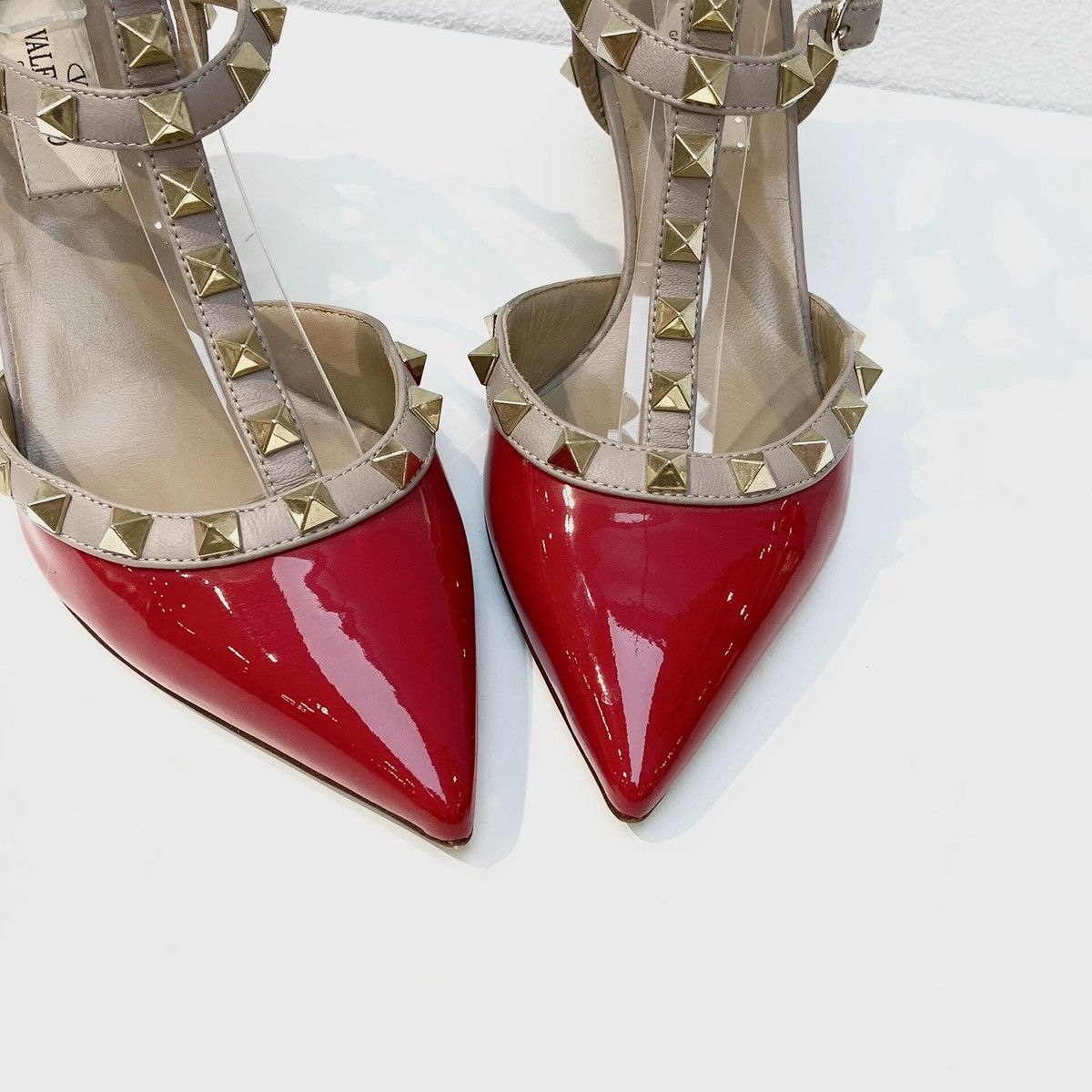 Valentino Valentino Garavani Rockstud patent and leather caged pumps Size US 5.5 / IT 35.5 - 7 Thumbnail