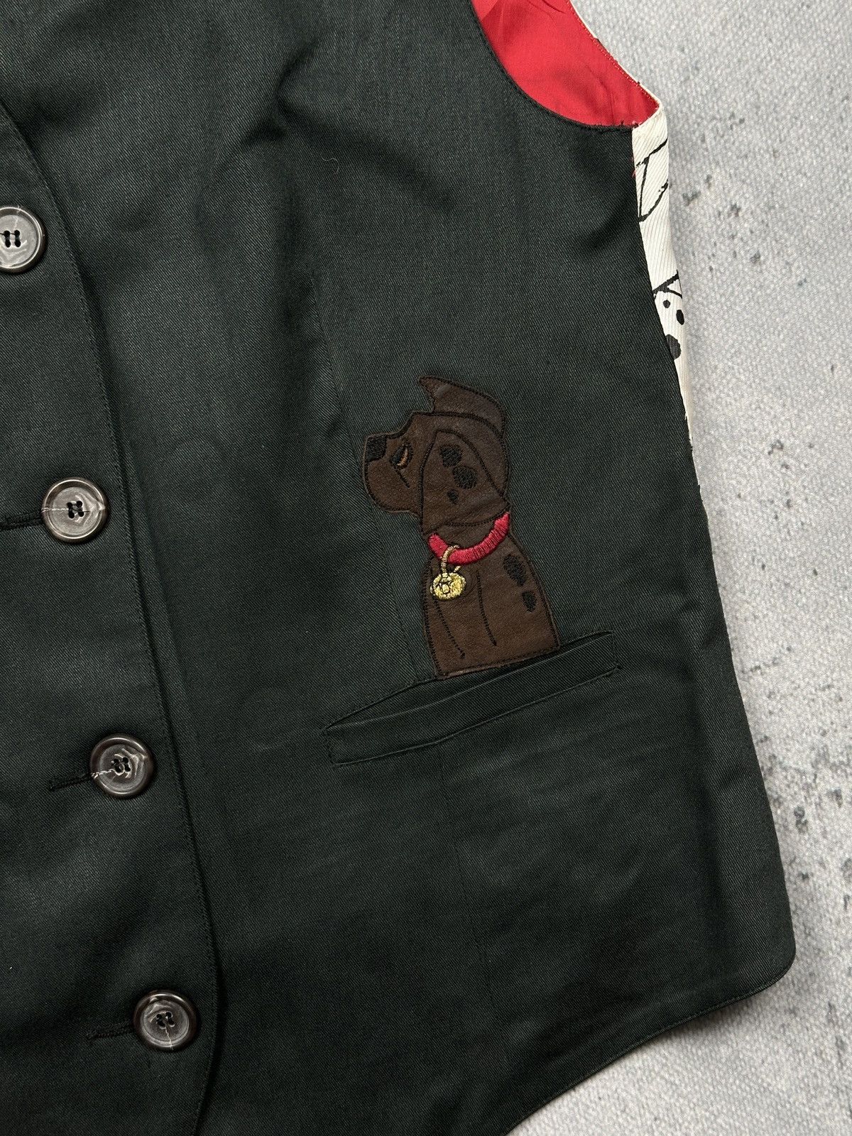 Iceberg Vintage Iceberg x Disney 101 Dalmatians Dog Embroidered Vest Size 44R - 3 Thumbnail