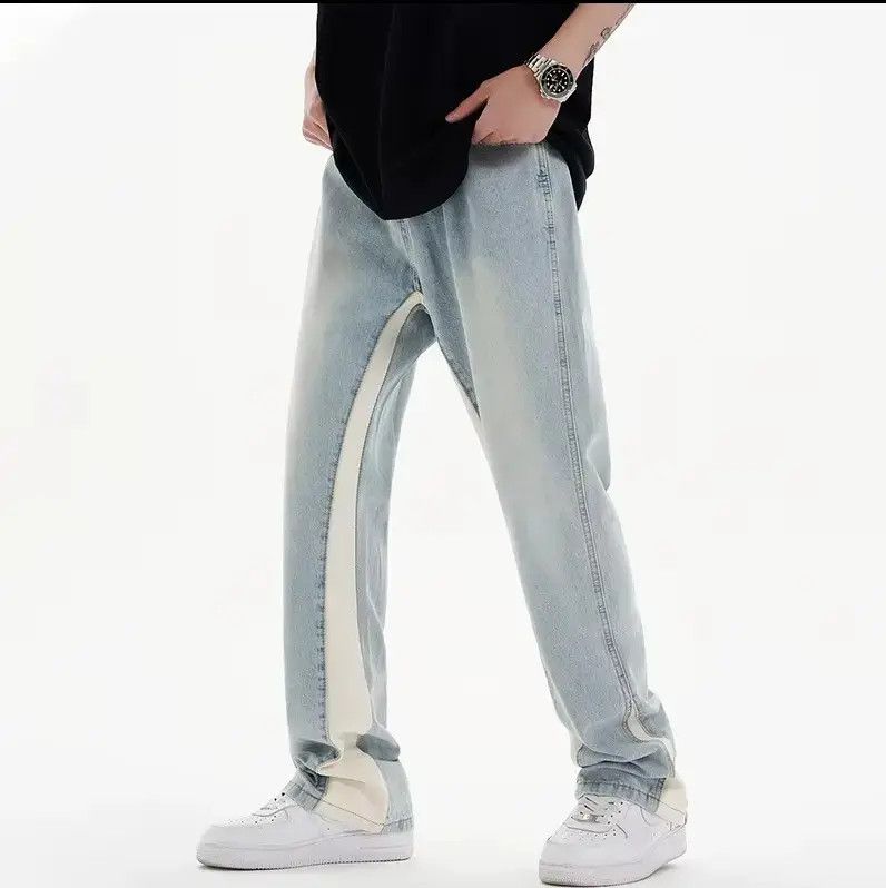 Japanese Brand trendy faded blue baggy new jeans Size US 30 / EU 46 - 4 Thumbnail