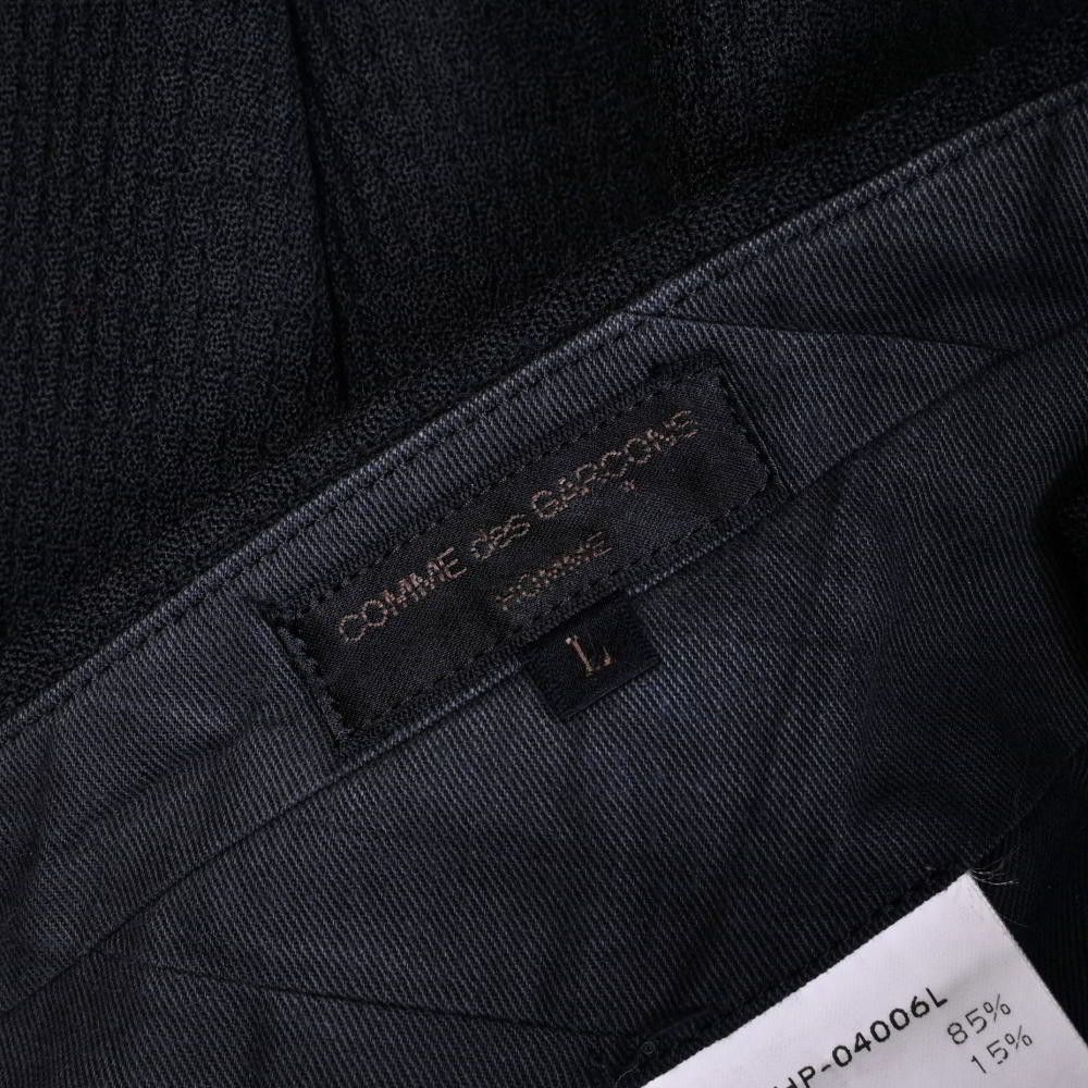 Comme des Garcons Homme Casual Pants Wool Slacks 2 Tuck Zipper Long Length Black Size US 31 - 7 Thumbnail