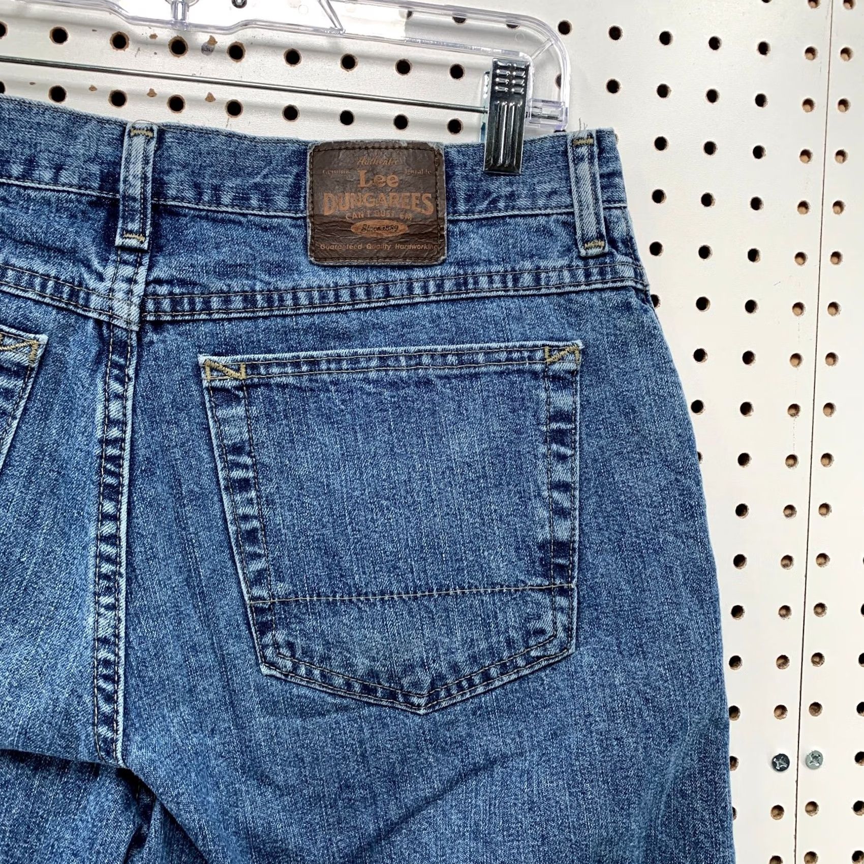 Lee VINTAGE Lee Dungaree Jeans Mens 32x30.5 Tag 33x32 Blue Denim Baggy Wide Leg Size US 30 / EU 46 - 7 Thumbnail