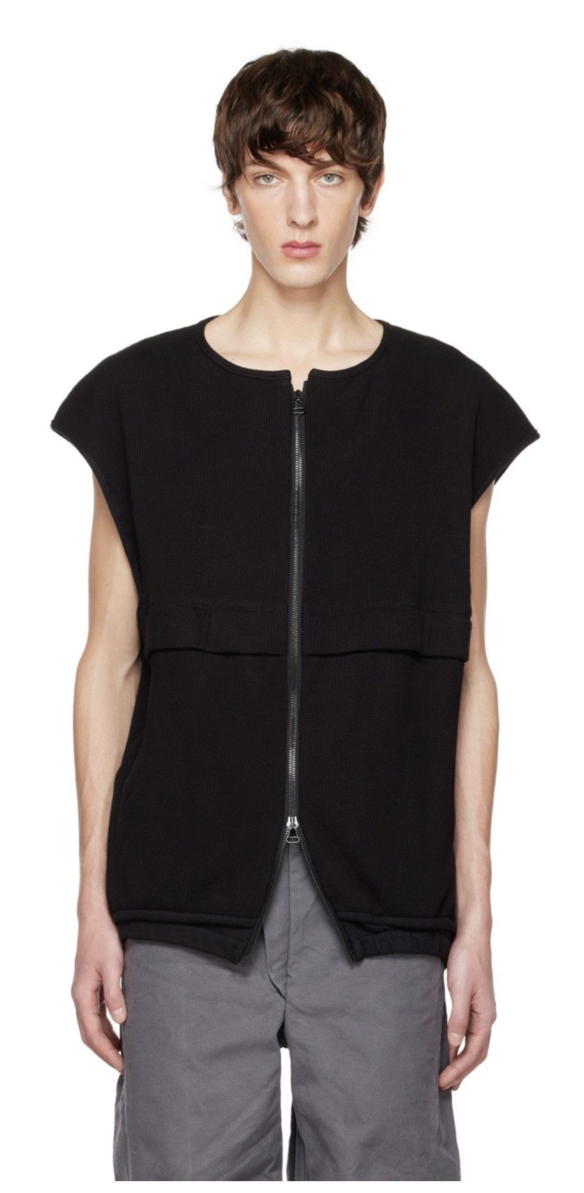 Bryan Jimenez Black Ventilation Waffle Vest Size US L / EU 52-54 / 3 - 1 Thumbnail