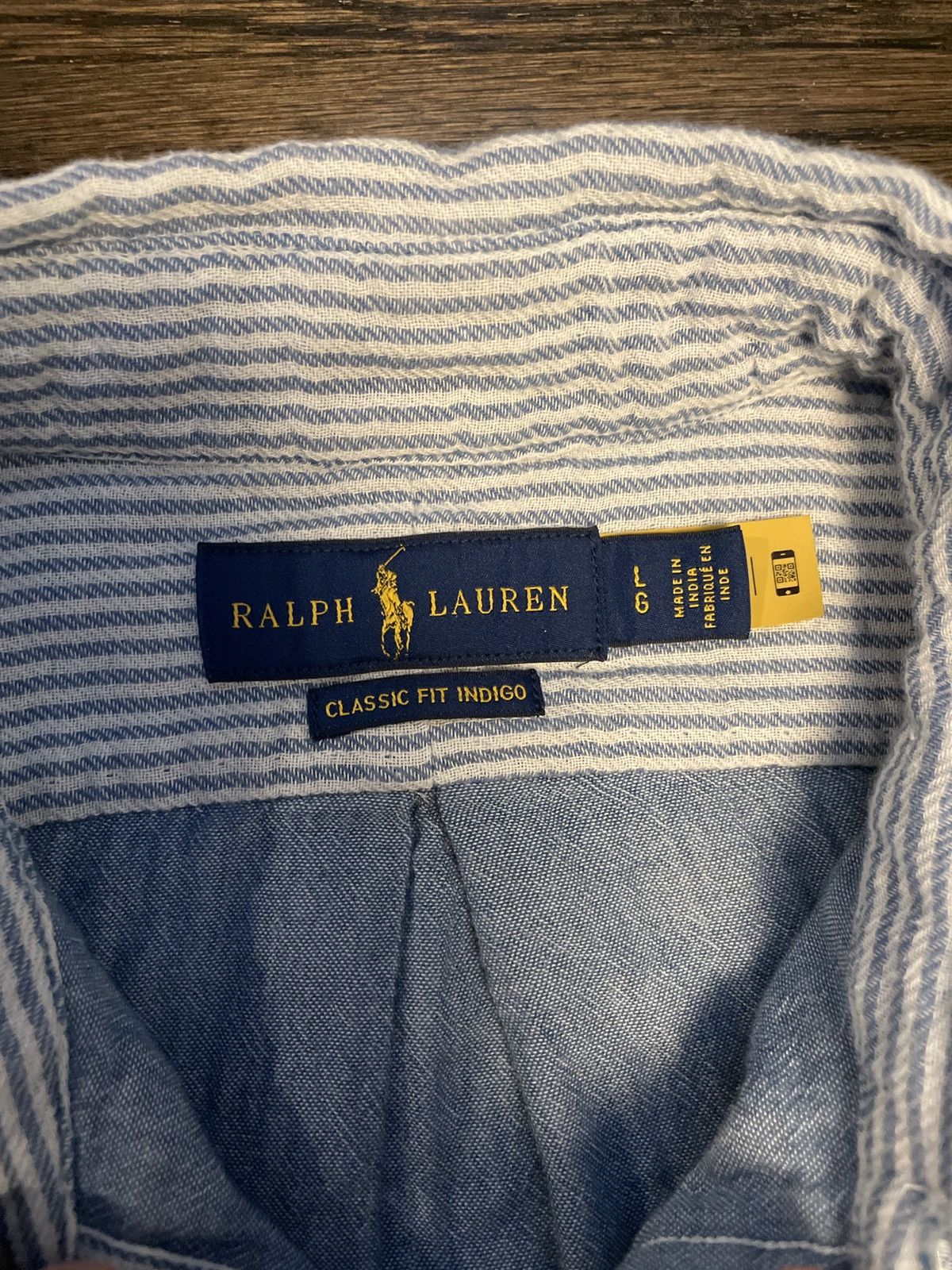 Polo Ralph Lauren Classic Fit striped Indigo Polo button down Size US L / EU 52-54 / 3 - 3 Thumbnail