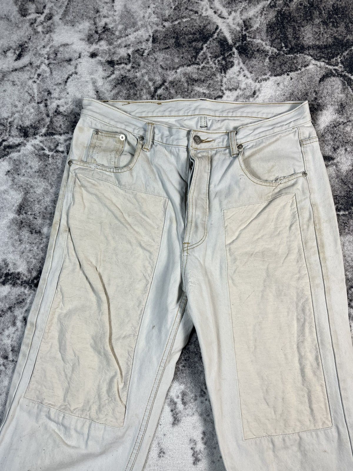 Other Kaserne Zurich Distressed White Jeans Size US 35 - 3 Thumbnail