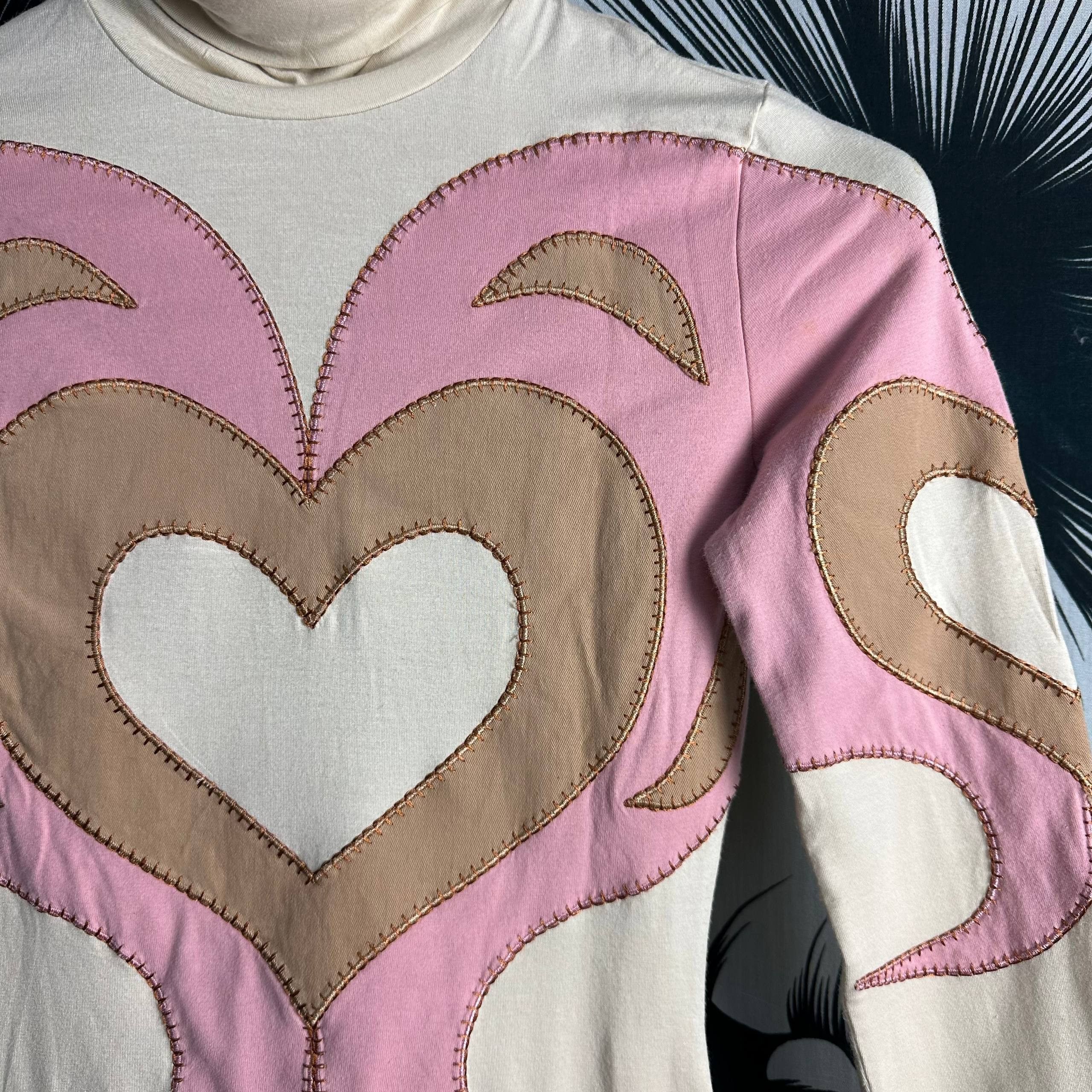 Moschino Moschino Jeans Iconic Heart Swirls Top Size S / US 4 / IT 40 - 12 Thumbnail