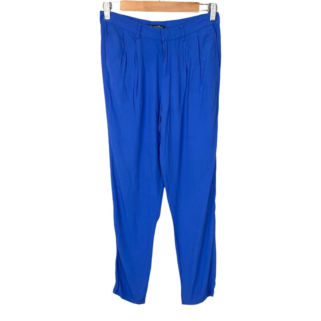 Madewell Madewell Typeset Trouser Blue Drapey Pleated Ankle Pants 2 Size 26" / US 2 / IT 38 - 2 Thumbnail