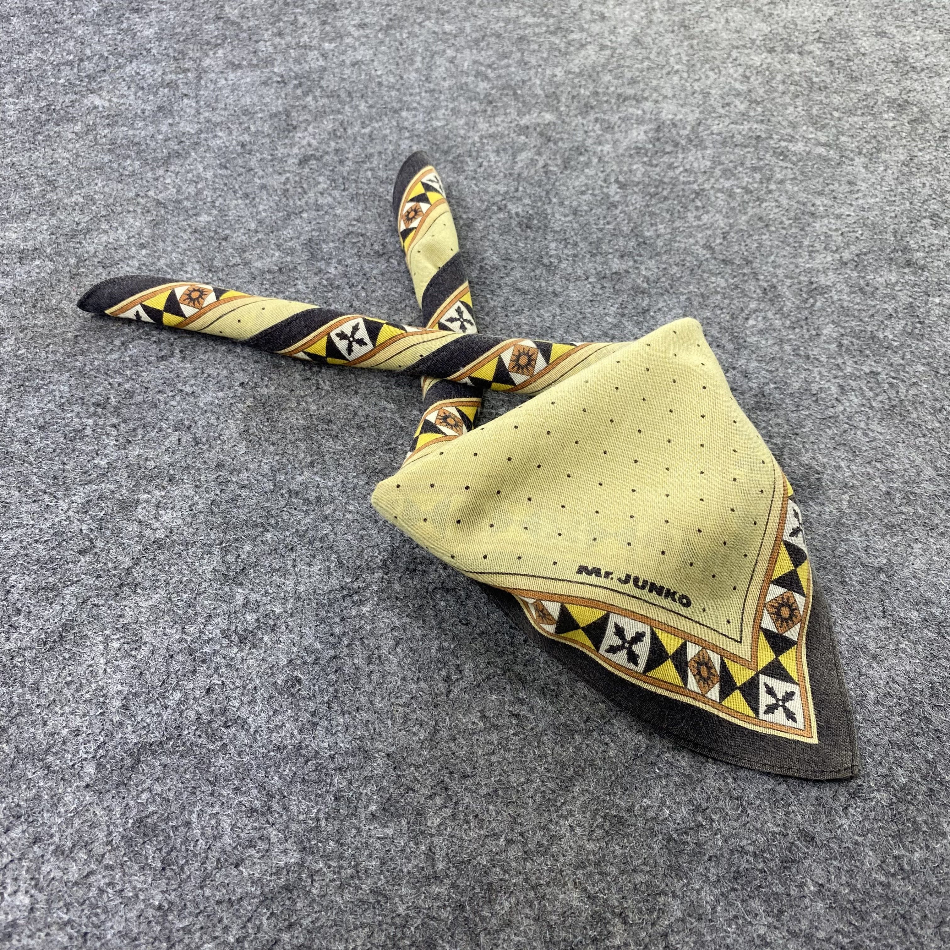 Japanese Brand Mr.Junko Handkerchief Neckerchief Bandana-B1919 Size ONE SIZE - 1 Thumbnail