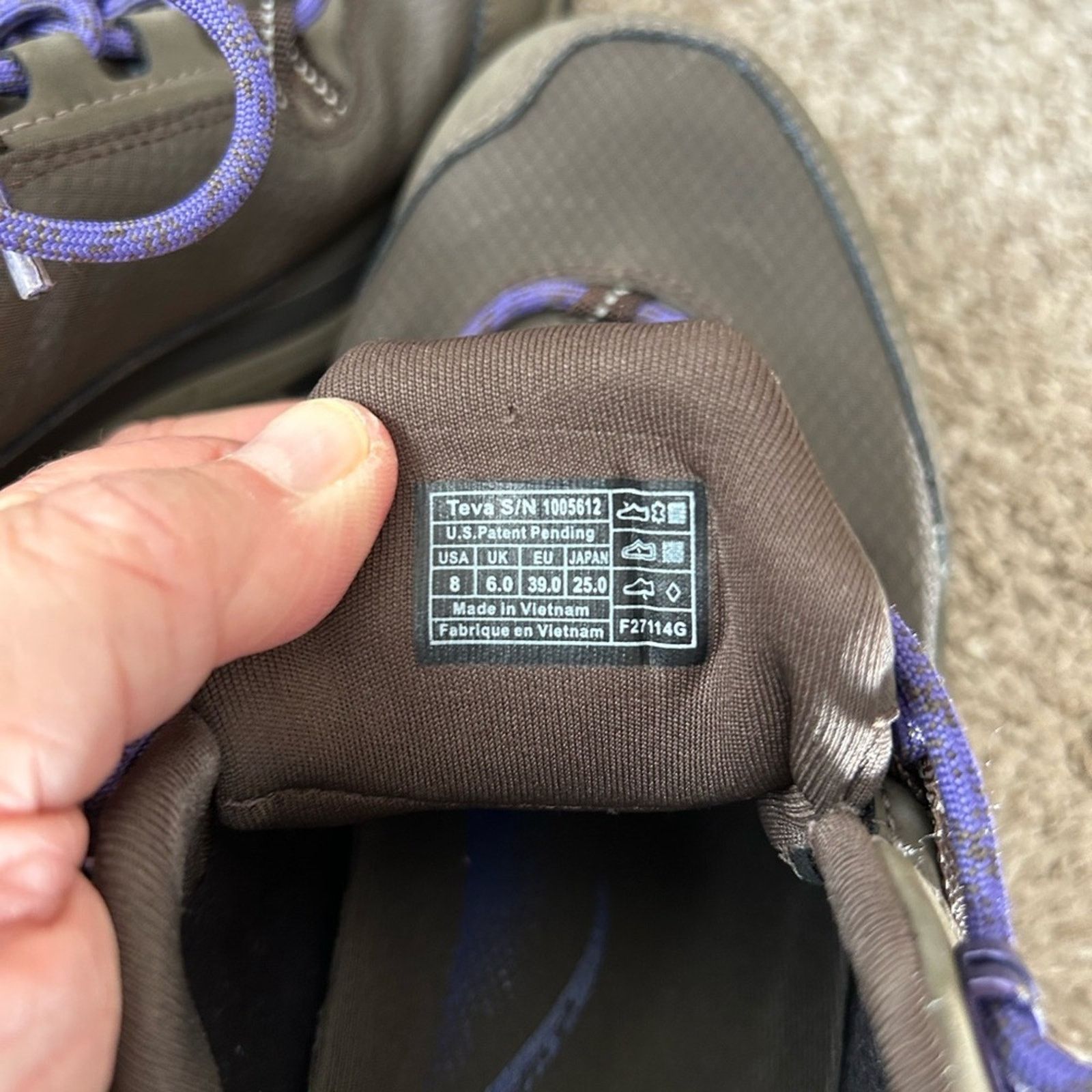 Teva Teva Brown and Purple Athletic Shoes Size US 8 / IT 38 - 7 Thumbnail